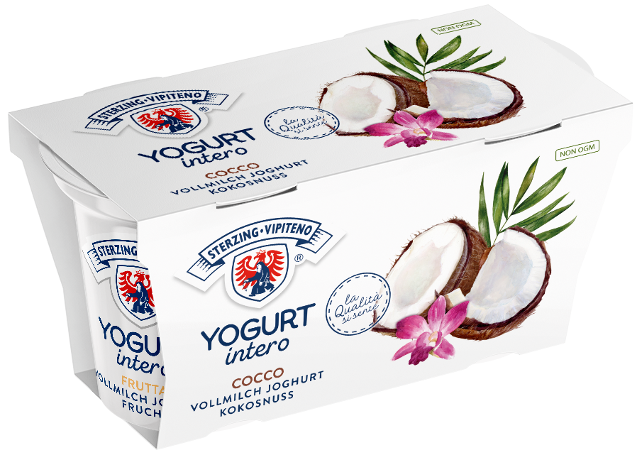 Whole milk yoghurt - 125g x 2 - Coconut