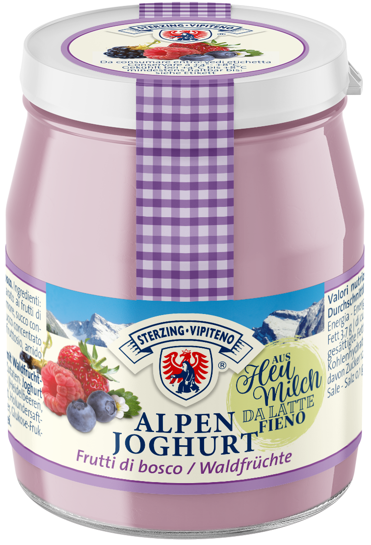 Whole Milk Yoghurt 'Alpen' in a jar - 150g - Wild berries