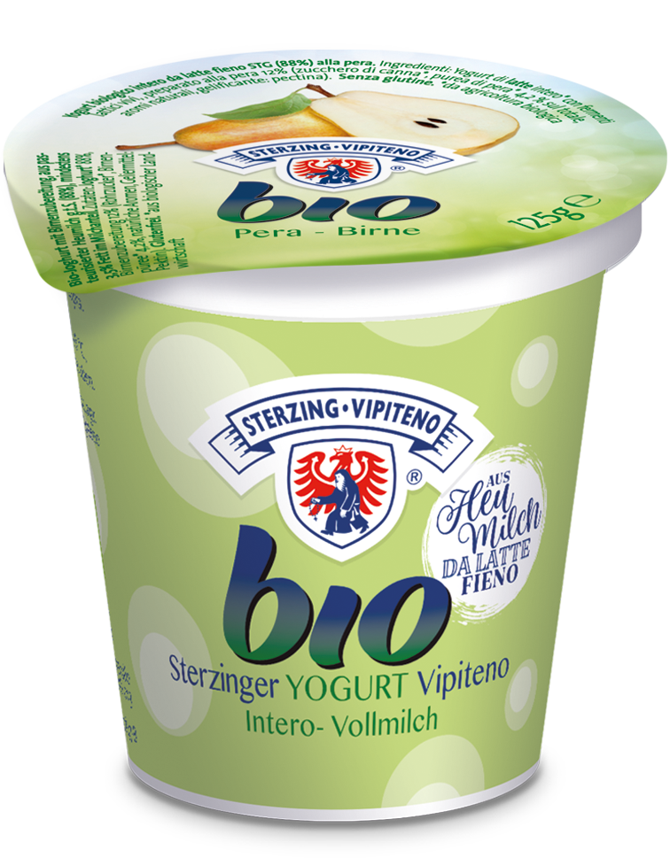 Organic full fat yogurt from haymilk TSG - 125g - pear