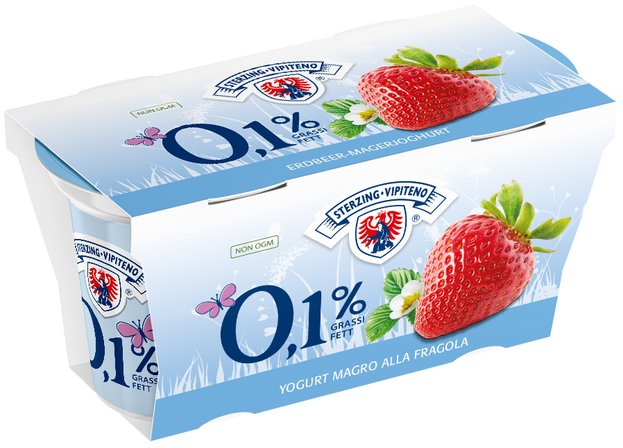 Skimmed milk yoghurt 0,1% - 125g x 2 - Strawberry