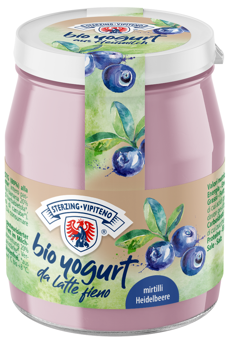 Organic whole milk yogurt from haymilk TSG in a jar - 150g - Blueberry
