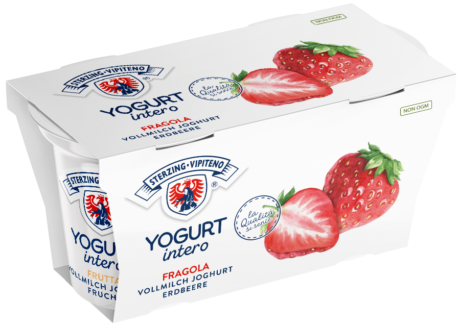 Whole milk yoghurt - 125g x 2 - Strawberry