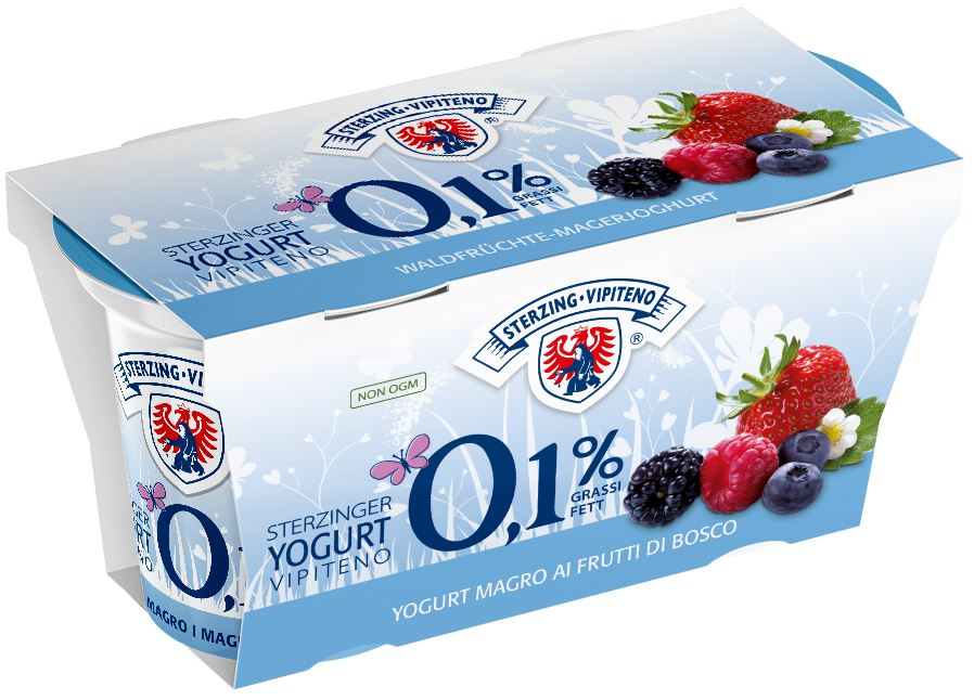Yogurt magro 0,1% - 125g x 2 - Gusto frutti di bosco