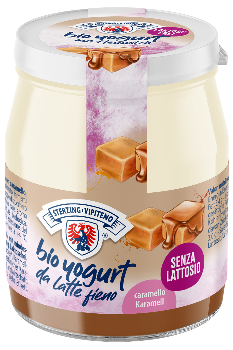 Organic whole milk yogurt from haymilk TSG lactose free - 150g - caramel