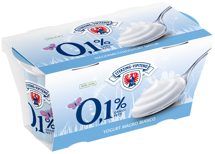 Skimmed milk yoghurt - 125g x 2 - Natural