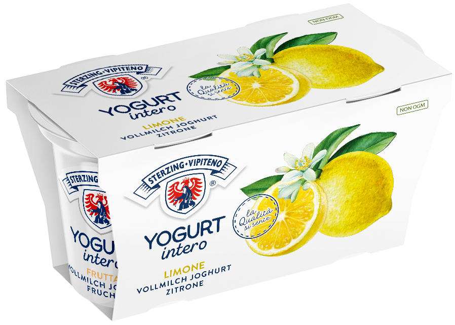 Whole milk yoghurt - 125g x 2 - Lemon