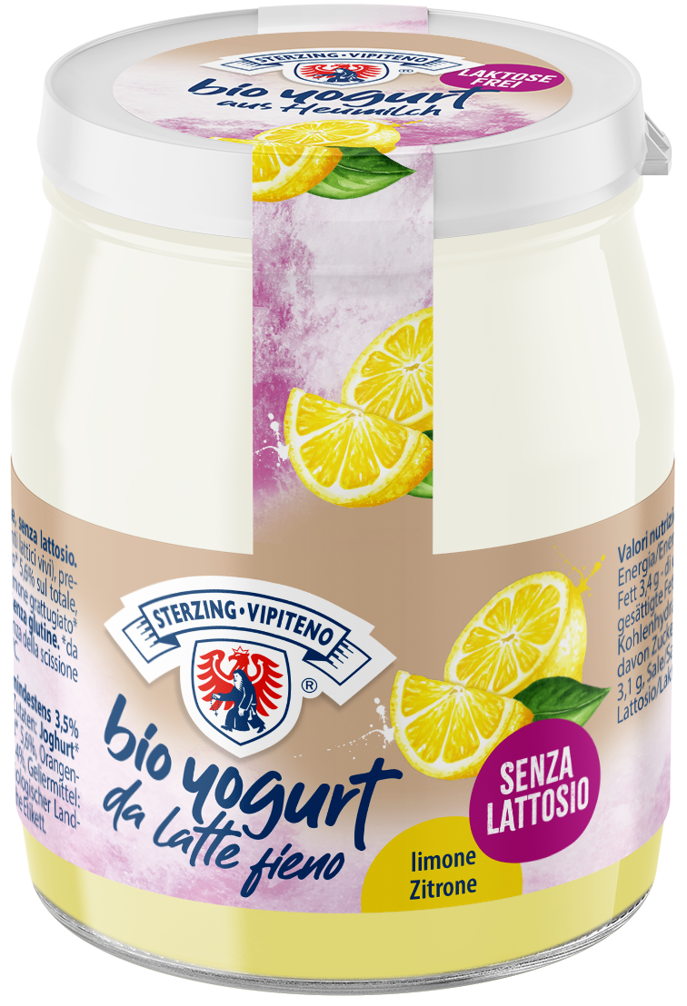 Organic whole milk yogurt from haymilk TSG lactose free - 150g - lemon