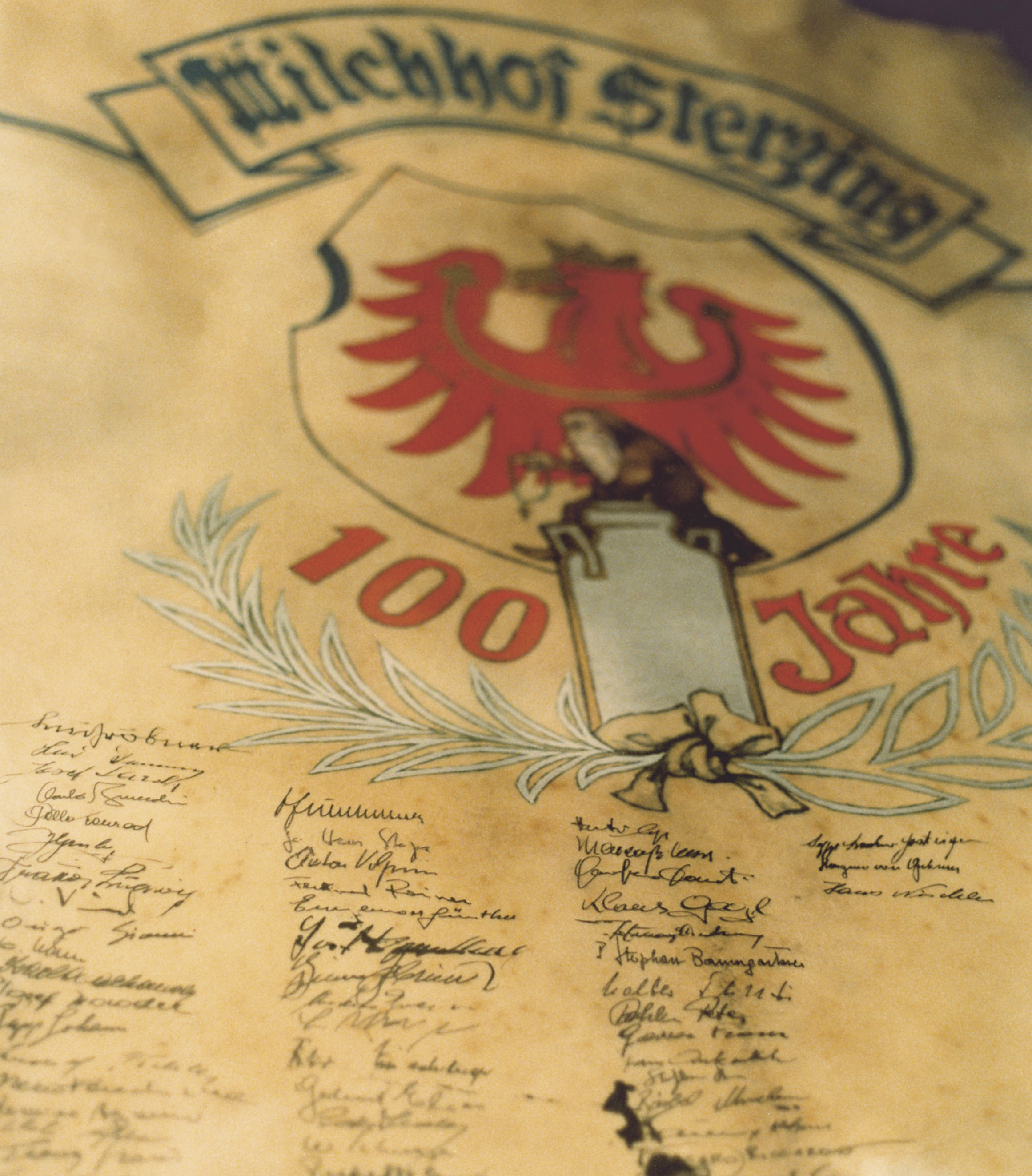 Urkunde für 100 Jahre Milchhof Sterzing