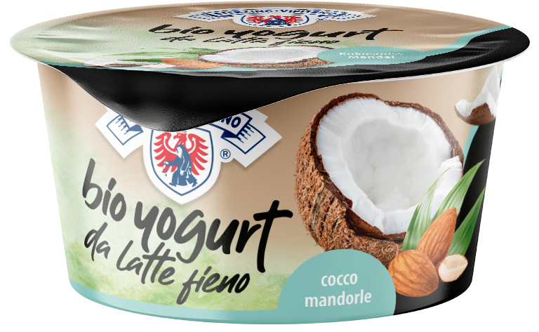 Yogurt biologico intero da latte fieno STG - 170g - cocco | mandorle