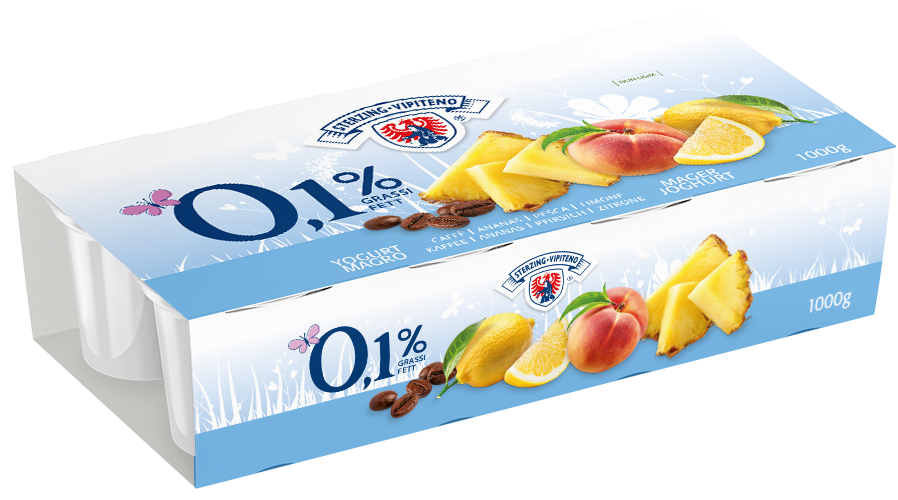 YOGURT MAGRO 0,1% - 125G X 8 - CAFFÈ | ANANAS | PESCA | LIMONE - SENZA GLUTINE