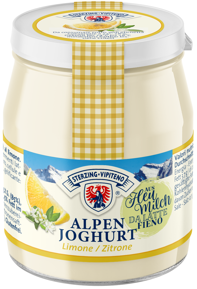 Whole Milk Yoghurt 'Alpen' in a jar - 150g - Lemon