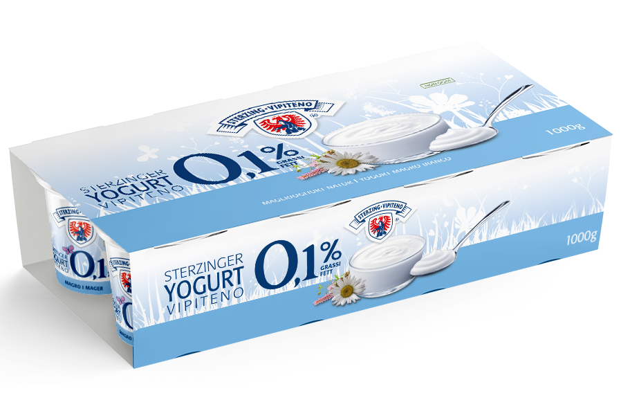Skimmed Milk Yoghurt - 125g x 8 - Natural