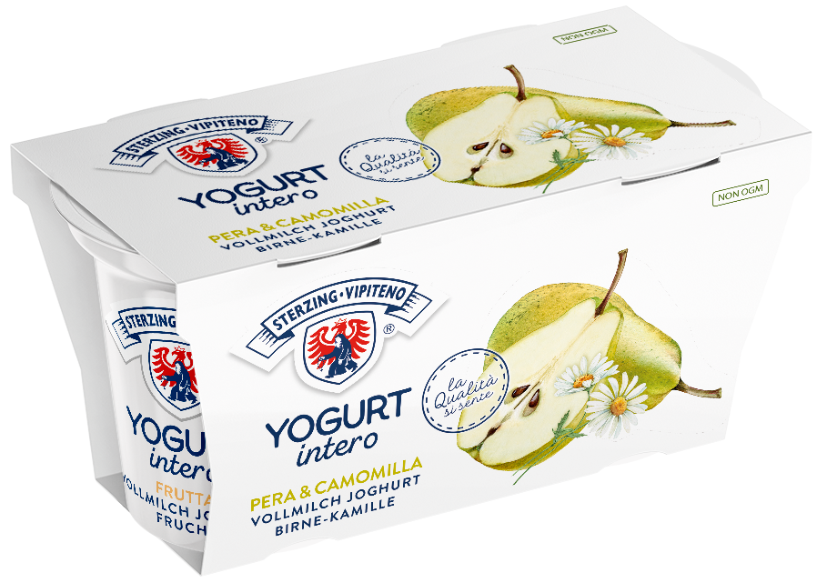 Whole milk yoghurt - 125g x 2 - pear and chamomile