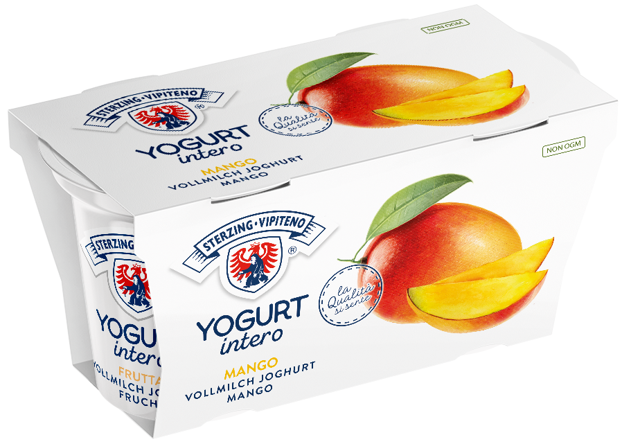 Whole milk yoghurt - 125g x 2 - mango