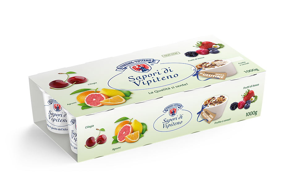 Yogurt Sapori di Vipiteno - 125g x 8 - ciliegia | frutti di bosco | agrumi | frutta e cereali