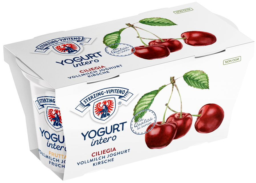 Whole Milk Yoghurt - 125g x 2 -Cherry