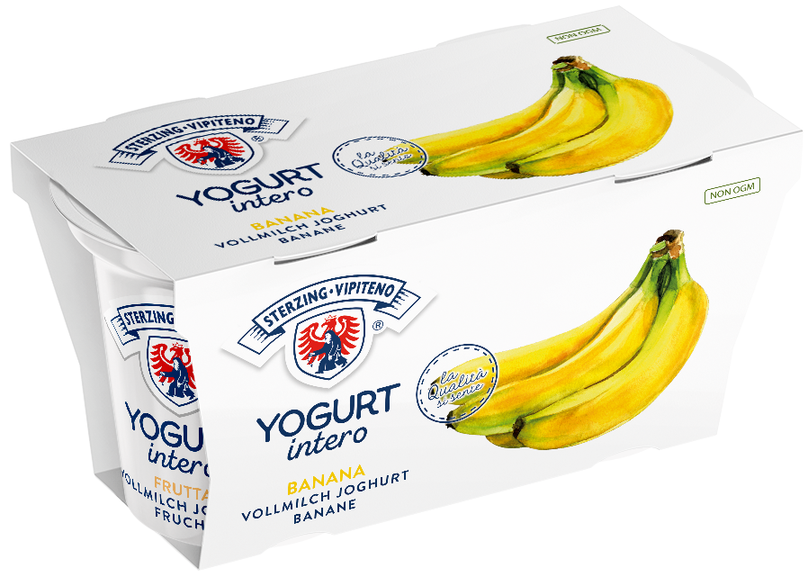 Whole milk yoghurt - 125g x 2 - Banana