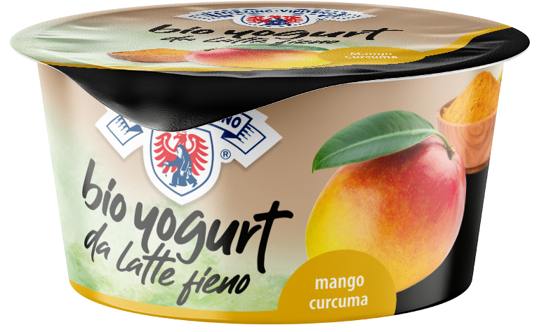 Yogurt biologico intero da latte fieno STG - 170g - mango | curcuma