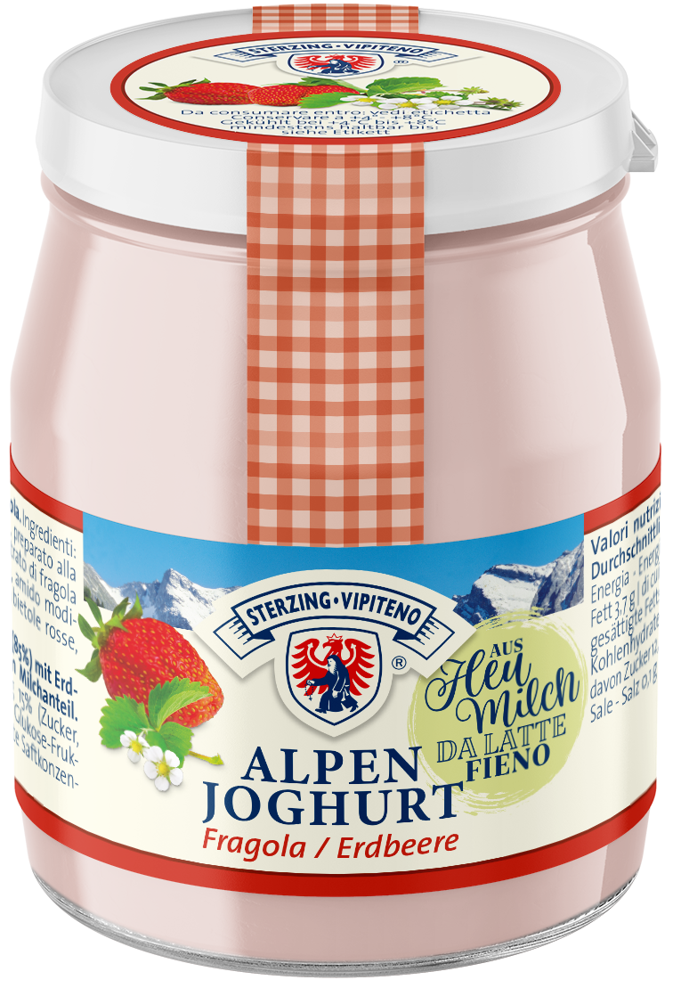 Whole Milk Yoghurt 'Alpen' in a jar - 150g - Strawberry