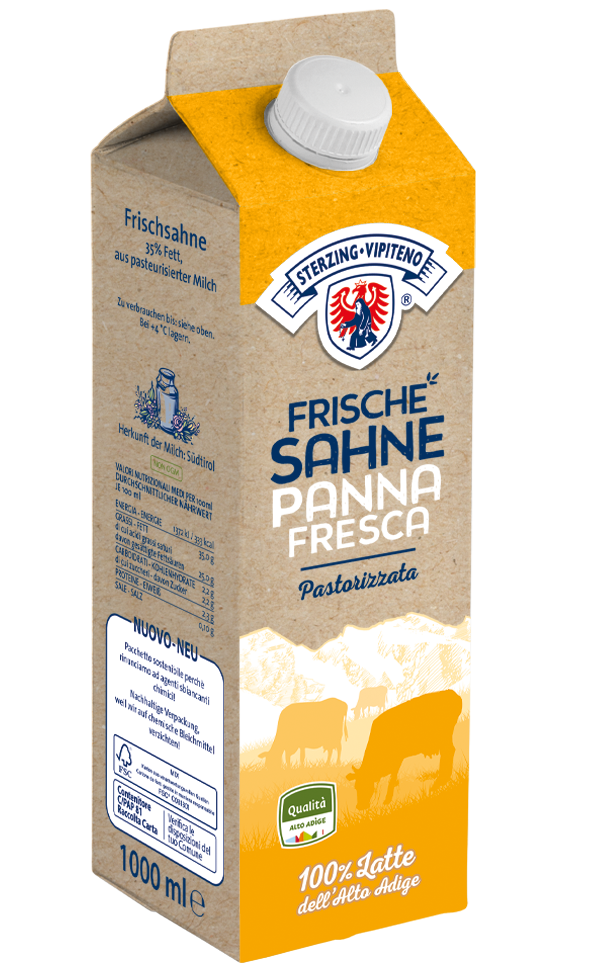 Fresh pasteurised cream 'Vipiteno' - 1l
