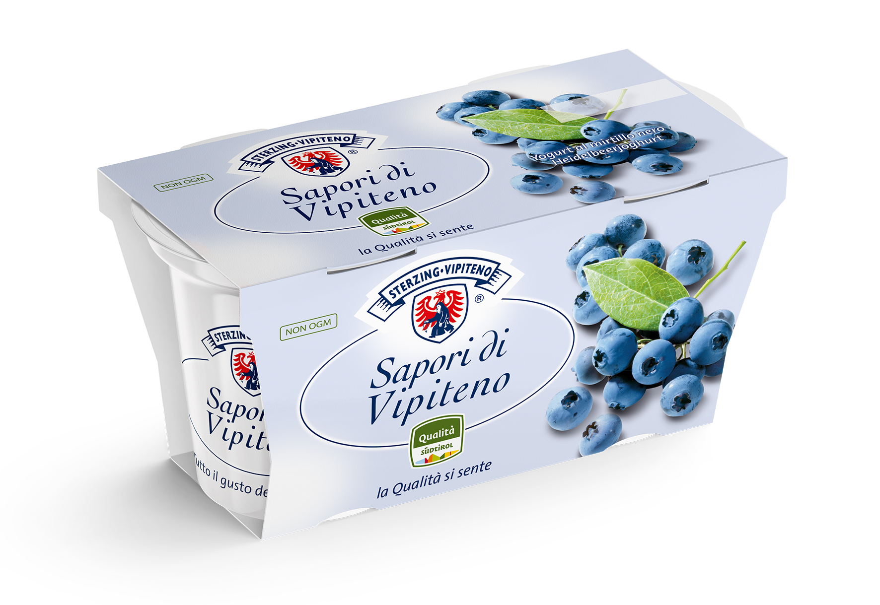 Whole Milk Yoghurt 'Sapori di Vipiteno' - 125g x 2 - Blueberry