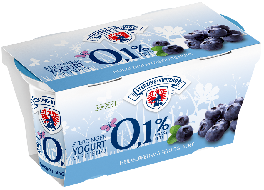 Yogurt magro 0,1% - 125g x 2 - Gusto mirtillo nero