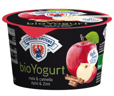 Yogurt biologico intero da latte fieno STG - 250g - mela | cannella