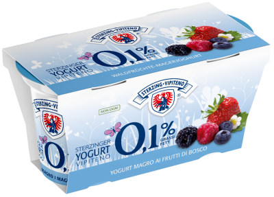 Yogurt magro 0,1% - 125g x 2 - Gusto frutti di bosco