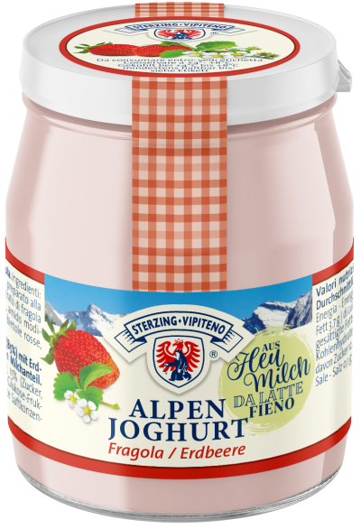 Alpenyogurt vetro da latte fieno STG - 150g - Gusto fragola