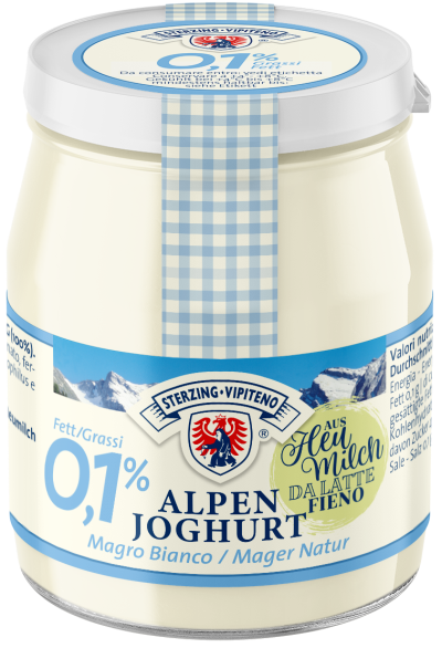 Alpenyogurt magro vetro da latte Fieno STG - 150g - bianco