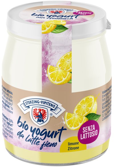  Yogurt biologico intero da latte fieno STG senza lattosio - 150g - limone